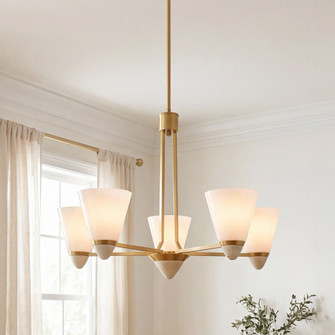 Kohlman 5-Light Chandelier in Warm Brass (128|1-7265-5-322)