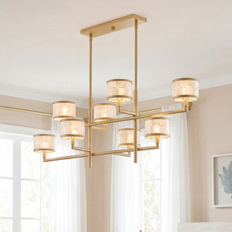 Mariquita 8-Light Chandelier in Spun Gold by Breegan Jane (128|1-6493-8-328)