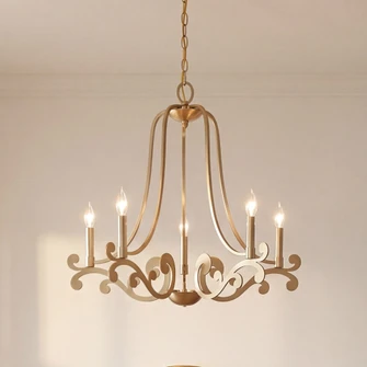 Lombard 5-Light Chandelier in Noble Brass (128|1-6096-5-127)