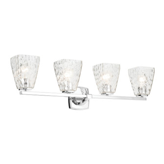 Marant 33.25'' 4-Light Vanity Light with Clear Water Glass in Chrome (10687|55217CHWTR)