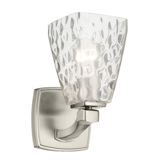 Marant 9.5'' 1-Light Wall Sconce with Clear Water Glass in Brushed Nickel (10687|55214NIWTR)