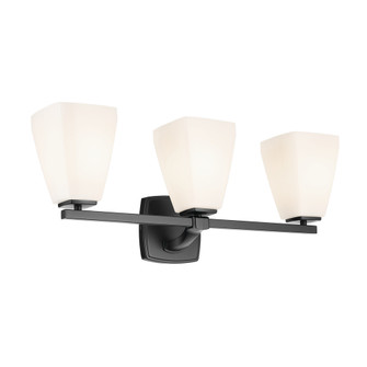 Marant 23.75'' 3-Light Vanity Light with Opal Glass in Black (10687|55216BK)