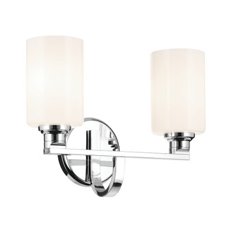 Gioe 14.25'' 2-Light Vanity Light with Opal Glass in Chrome (10687|55225CH)
