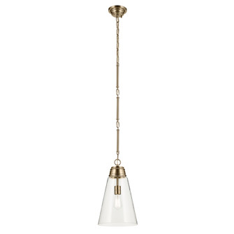 Marsailli 19'' 1-Light Medium Pendant with Clear Glass in Champagne Bronze (10687|52661CPZCLR)