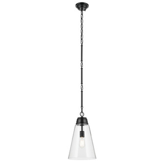 Marsailli 19'' 1-Light Medium Pendant with Clear Glass in Black (10687|52661BKCLR)