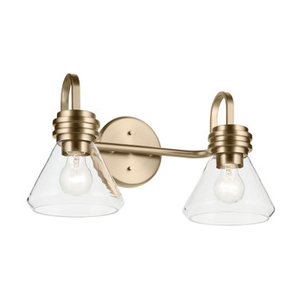Farum 19.25'' 2-Light Vanity Light with Clear Glass in Champagne Bronze (10687|55154CPZCLR)