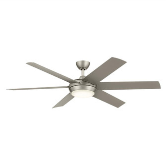 60 Inch Mint Ceiling Fan with Glass Diffuser in Brushed Nickel with Silver Blades (10687|310260NI)