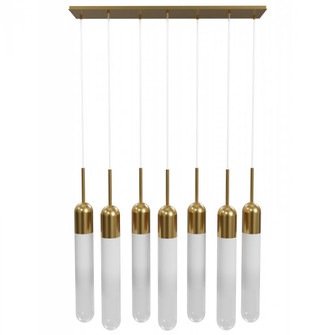 Tribeca 7-Light Pendant In Aged Brass (4450|HF7407-AB)