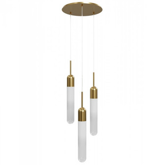 Tribeca 3-Light Pendant In Aged Brass (4450|HF7403-AB)