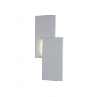 Parker 21''H Double Panel LED Wall Sconce in Paintable White Plaster (4450|HF1372-WHT)