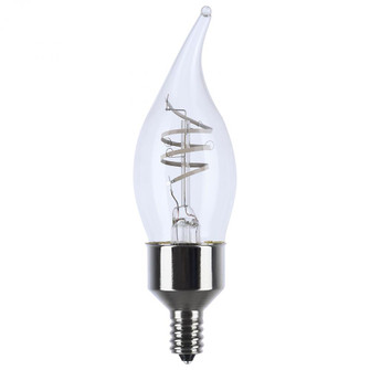 4 Watt LED; Reminiscent; Flex Gray Coil Filament; CA11; Candelabra Base; 2700K CCT; Clear; 120 Volt; (27|S10524)