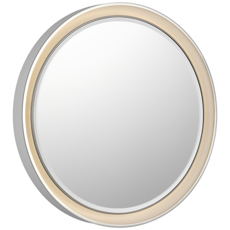Tricia 24'' Illuminated Round Mirror (279|TOB 2960WHT/PN)