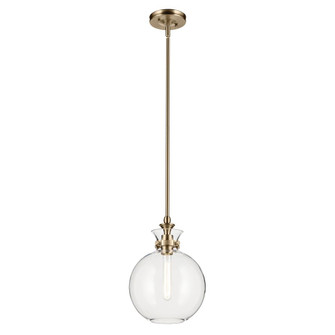 Laria 10.25 Inch 1 Light Pendant with Clear Glass in Champagne Bronze (10687|52778CPZCLR)