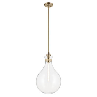 Laria 14 Inch 1 Light Pendant with Clear Glass in Champagne Bronze (10687|52777CPZCLR)