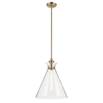 Laria 16 Inch 1 Light Pendant with Clear Glass in Champagne Bronze (10687|52775CPZCLR)
