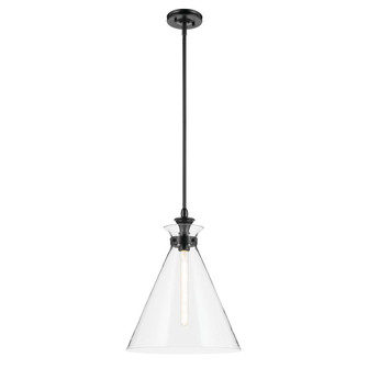 Laria 16 Inch 1 Light Pendant with Clear Glass in Black (10687|52775BKCLR)