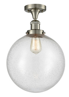 Bare Bulb - 1 Light - 5 inch - Brushed Satin Nickel - Semi-Flush Mount (3442|517-1CH-SN)