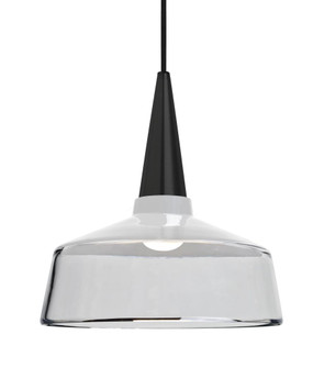 Besa, Baron 10 Cord Pendant, White/Clear, Black Finish, 1x60W Medium base (127|1JT-BARON10WH-BK)