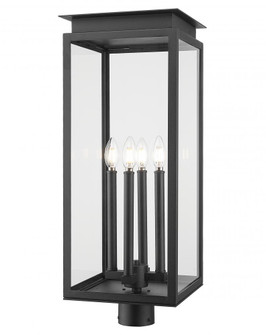 4 Light Outdoor Post Mount Fixture (276|5018PHBR-BK)