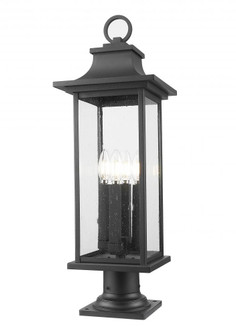 4 Light Outdoor Pier Mounted Fixture (276|5017PHBR-533PM-BK)
