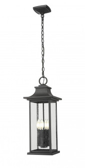 4 Light Outdoor Chain Mount Ceiling Fixture (276|5017CHB-BK)