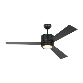Vision 52 LED Ceiling Fan in Midnight Black with Midnight Black Blades and Light Kit (38|3VNR52MBKD-V1)