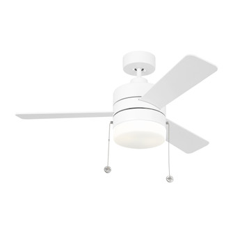 Syrus 44 LED Ceiling Fan in Matte White with Matte White Blades and Light Kit (38|3SY44RZWD)