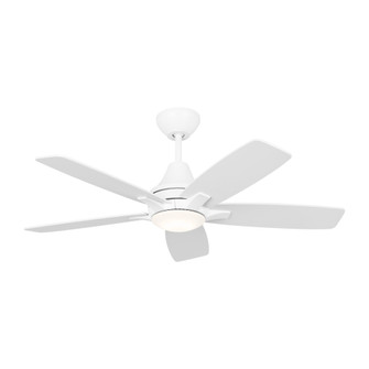 Lowden 44 LED Ceiling Fan in Matte White with Matte White Blades and Light Kit (38|5LWDR44RZWD)
