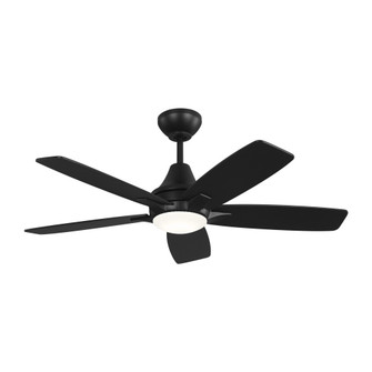 Lowden 44 LED Ceiling Fan in Midnight Blk W/ Midnight Blk/American Walnut Reversible Blades & Lt Kit (38|5LWDR44MBKD)