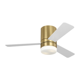 Era 44 Hugger LED Ceiling Fan in Burnished Brass with Matte White Blades and Light Kit (38|3ERHR44BBSD)