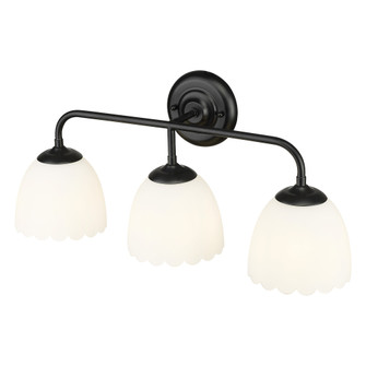 Golden Lighting Dorinda 3-light Vanity in Matte Black (36|6954-BA3 BLK-OP)