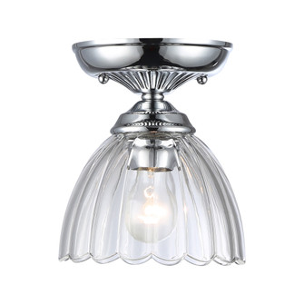 Golden Lighting Audra 1-light 7in Semi-Flush Mount in Chrome (36|6952-SF7 CH-CLR)