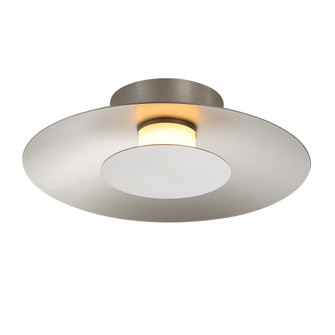 Yep by Golden Lighting Luma Integrated LED Flush Mount in Sand Nickel and Sand Nickel shade (36|6400-FM12 SAN-SAN)