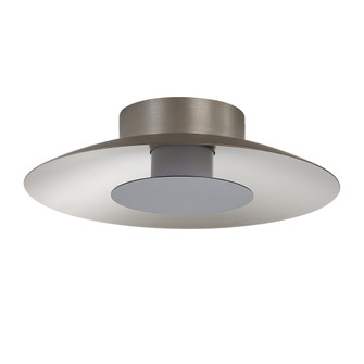 Yep by Golden Lighting Luma Integrated LED Flush Mount in Sand Nickel and Graphite shade (36|6400-FM12 SAN-GRA)
