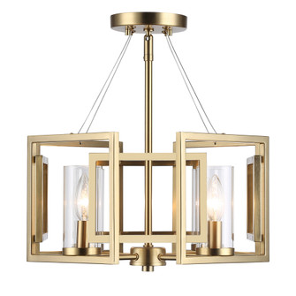 Golden Lighting Marco 4-light Semi-Flush Mount in Brushed Champagne Brass (36|6068-SF BCB)