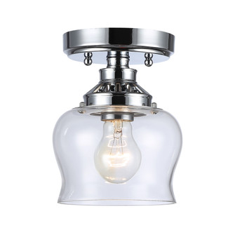 Wry Lighting Daphne 1-light Semi-Flush Mount in Chrome (36|3610-SF CH-CLR)