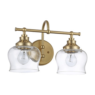 Wry Lighting Daphne 2-light Vanity in Brushed Champagne Brass (36|3610-BA2 BCB-CLR)