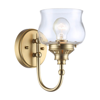 Wry Lighting Daphne 1-light Wall Sconce in Brushed Champagne Brass (36|3610-1W BCB-CLR)