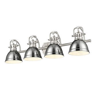 Yep by Golden Lighting Duncan 4-light Vanity in Pewter and Chrome shade (36|3602-BA4 PW-CH)