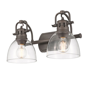 Yep by Golden Lighting Duncan 2-light Vanity in Rubbed Bronze and Clear Glass (36|3602-BA2 RBZ-CLR)