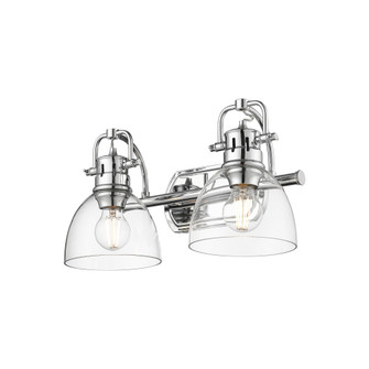Yep by Golden Lighting Duncan 2-light Vanity in Chrome and Clear Glass (36|3602-BA2 CH-CLR)