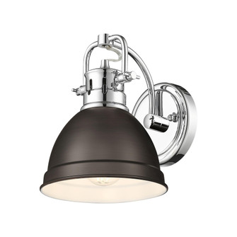 Yep by Golden Lighting Duncan 1-light Vanity in Chrome and Rubbed Bronze shade (36|3602-BA1 CH-RBZ)