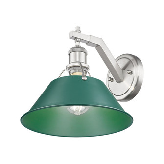 Yep by Golden Lighting Orwell 1-light Wall Sconce in Pewter and Pine Green shade (36|3306-1W PW-GN)
