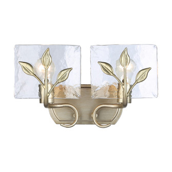 Golden Lighting Calla 2-light Vanity in White Gold (36|3160-BA2 WG-HWG)