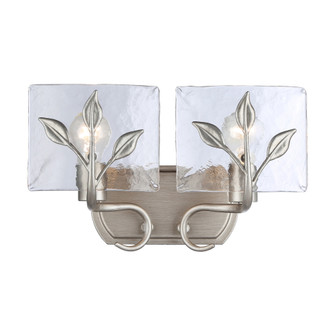 Golden Lighting Calla 2-light Vanity in Peruvian Silver (36|3160-BA2 PS-HWG)