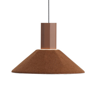 Golden Lighting Faroe 13in Integrated LED Pendant in Coffee/Black Felt (36|3133-P13 CO-BK)