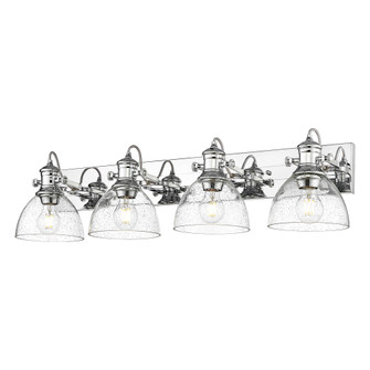 Yep by Golden Lighting Hines 4-light Vanity in Chrome and Seeded Glass (36|3118-BA4 CH-SD)