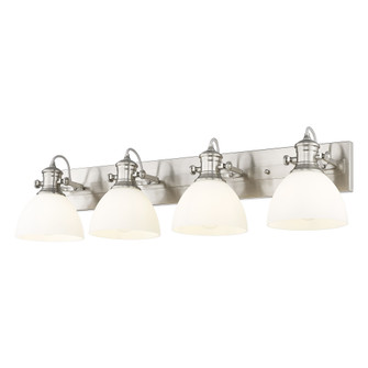 Yep by Golden Lighting Hines 4-light Vanity in Pewter and Opal Glass (36|3118-BA4 PW-OP)