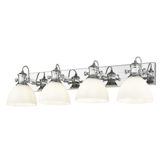 Yep by Golden Lighting Hines 4-light Vanity in Chrome and Opal Glass (36|3118-BA4 CH-OP)