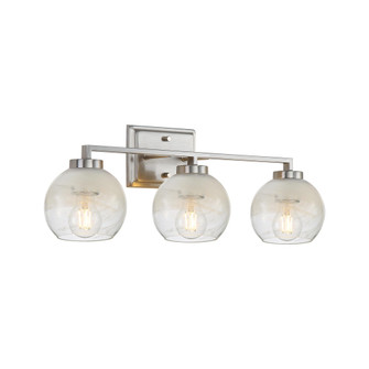 Yep by Golden Lighting Elliott 3-light Vanity in Pewter and Clear Alabaster Glass (36|3094-BA3 PW-ALA)